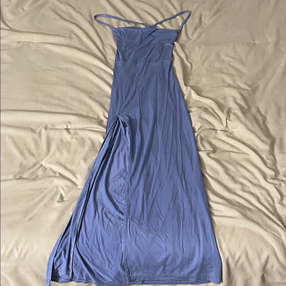 Elegant Blue Women's Dress